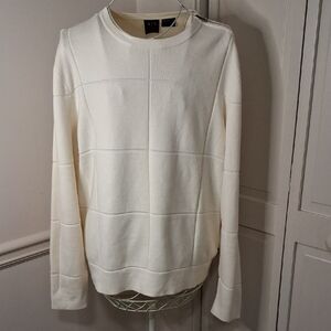 Armani Exchange Cream Knit Top